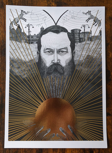 'The Man Who Captured Sunlight' Samson Fox A3 Foiled Limited Edition Print