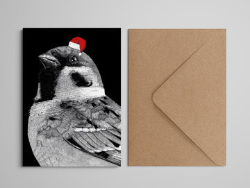 Christmas Card - Tree Sparrow - Large - A5
