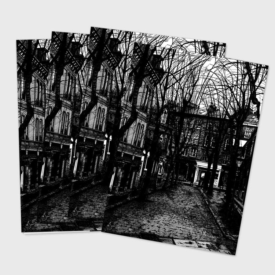 Postcard - Cobbled Street (Pack of 4)