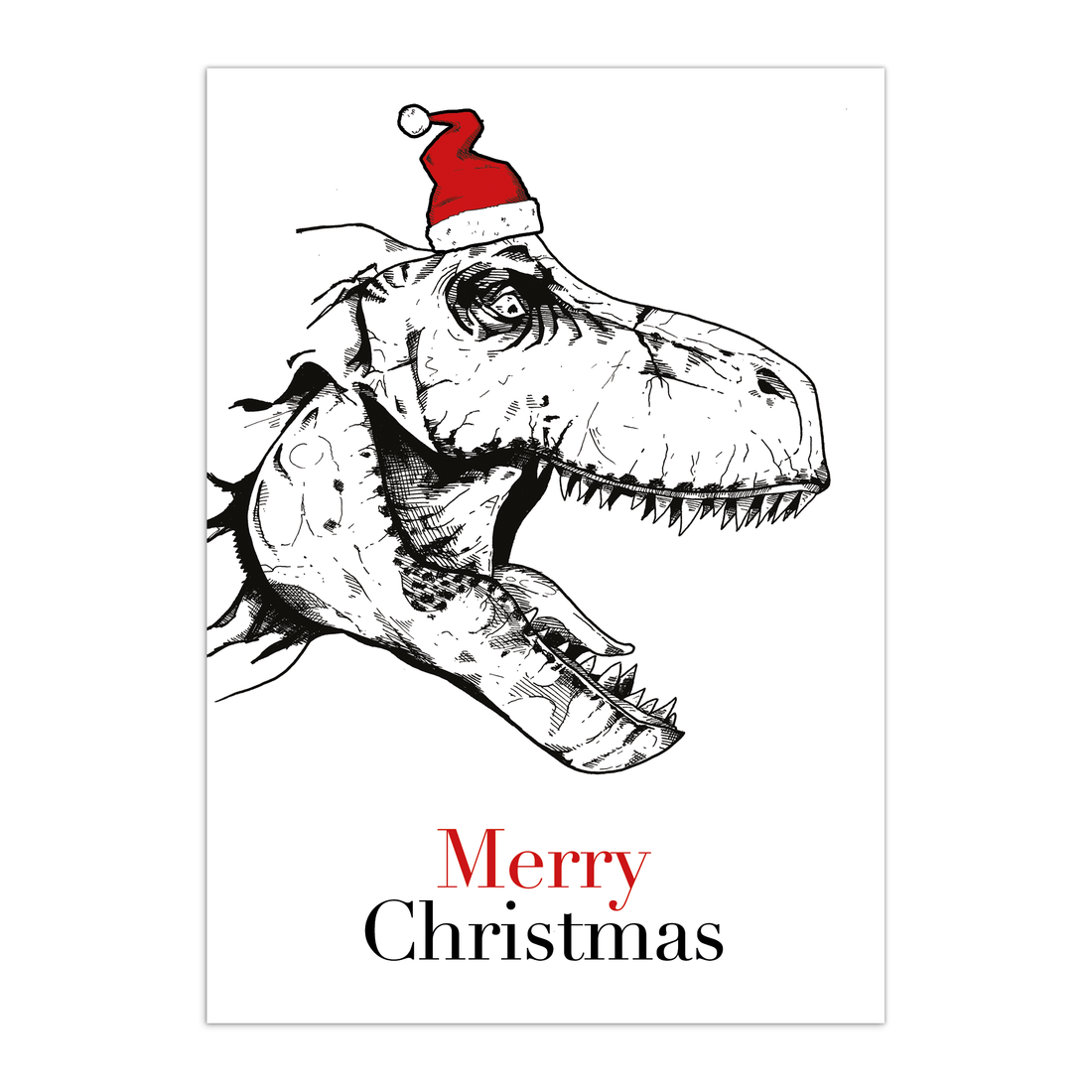 Christmas Card - T-Rex - Small - A6